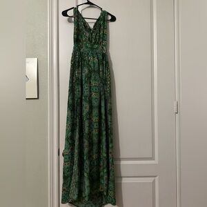 Earthbound Green Maxi Dress